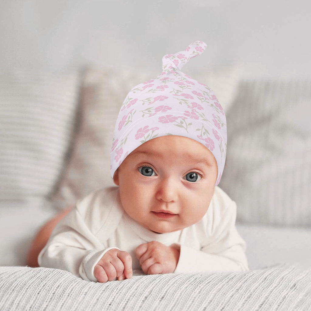 Personalized Baby Newborn 3 Pcs for Beanie Baby Hat Hairband Blanket