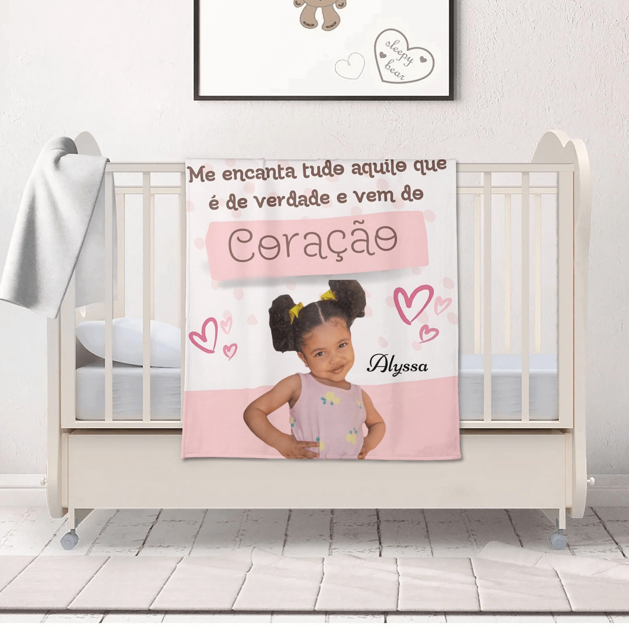 Personalized Baby Newborn 3 Pcs for Beanie Baby Hat Hairband Blanket