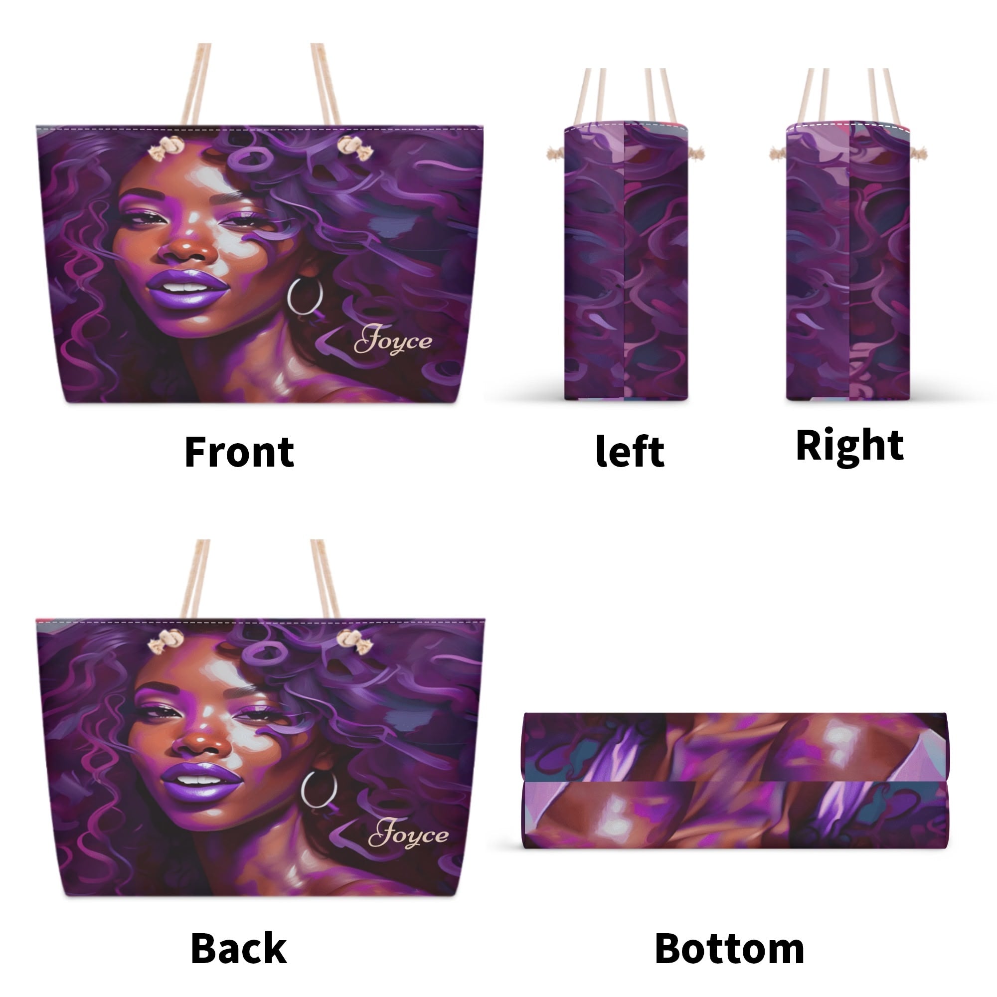 Polyester Weekender Bag Travel Tote Bag for Her