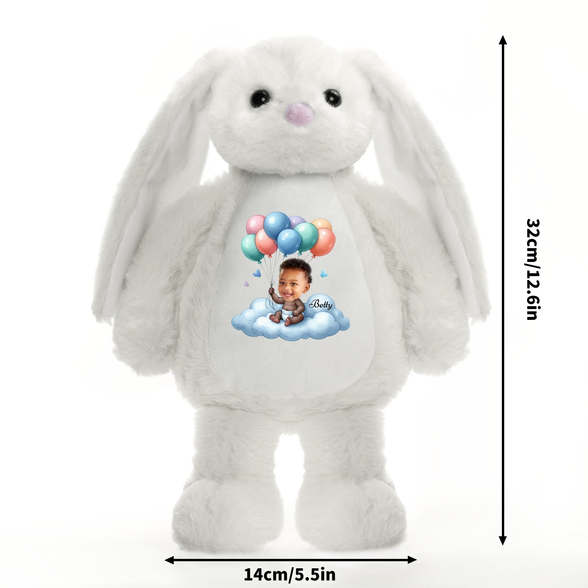 Printing Plush Stuffed Bunny Rabbit for Easter Christmas Birthday