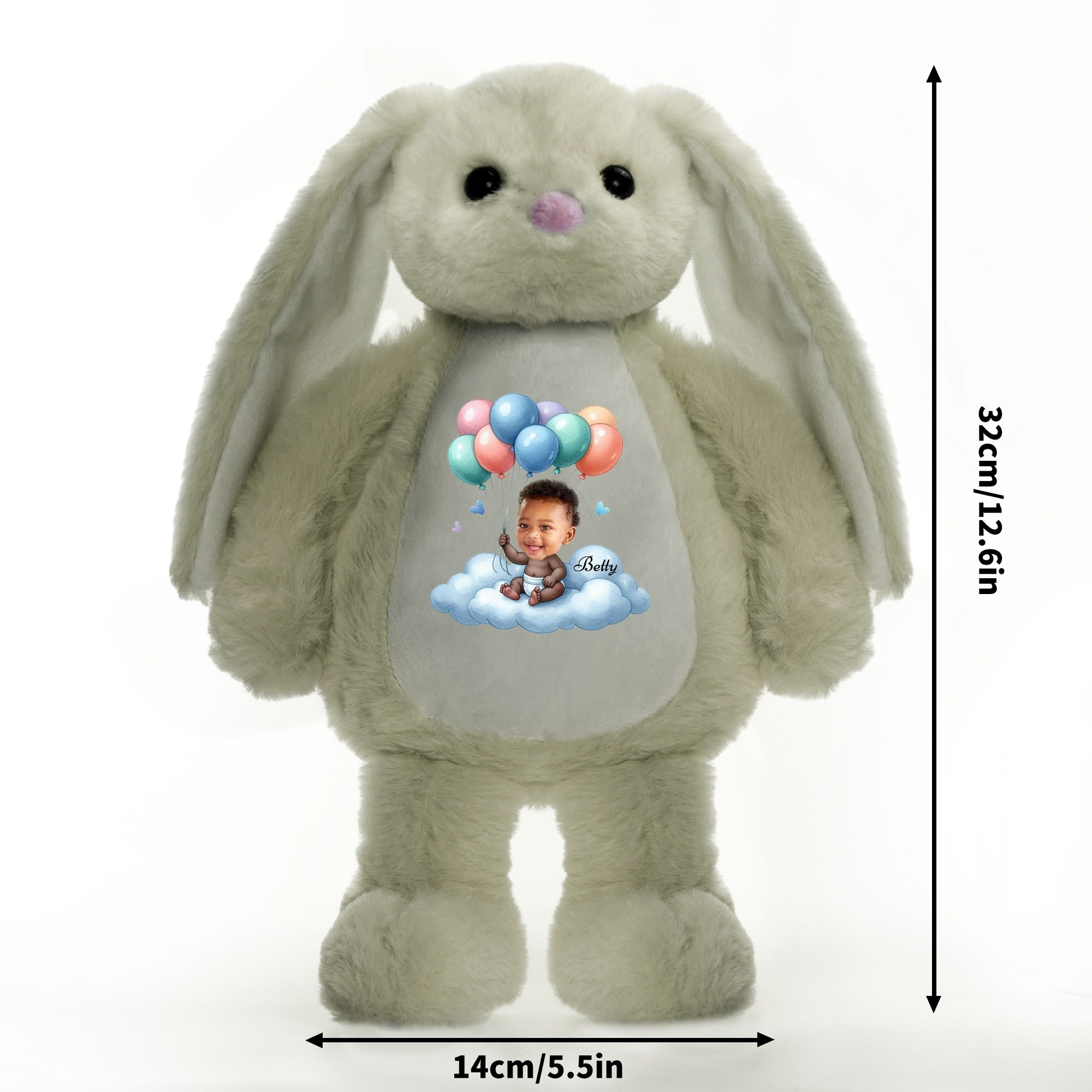 Printing Plush Stuffed Bunny Rabbit for Easter Christmas Birthday