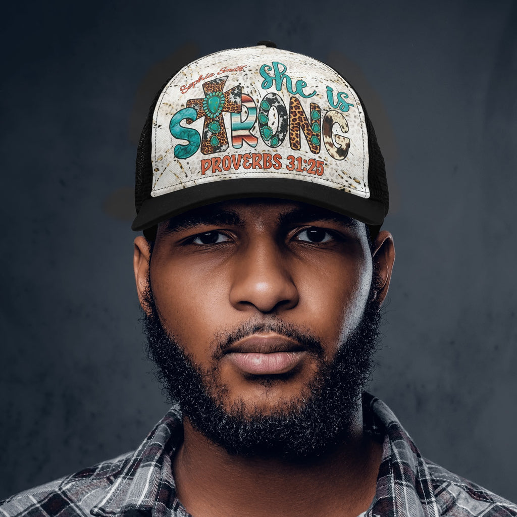 She Is Strong Trucker Hat