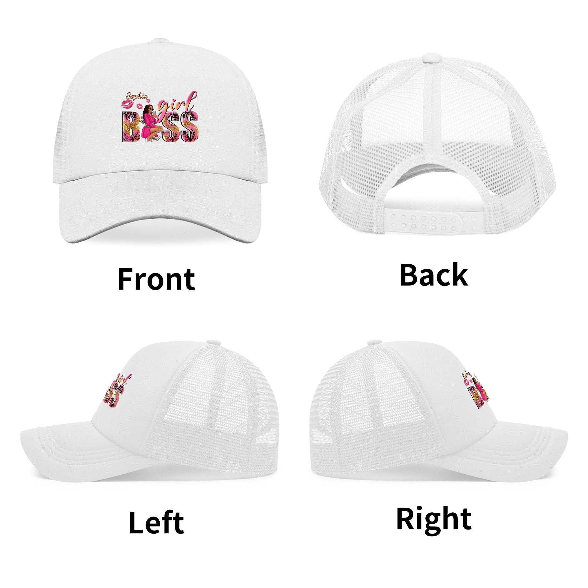 Girl Boss Personalized Breathable Mesh Baseball Cap