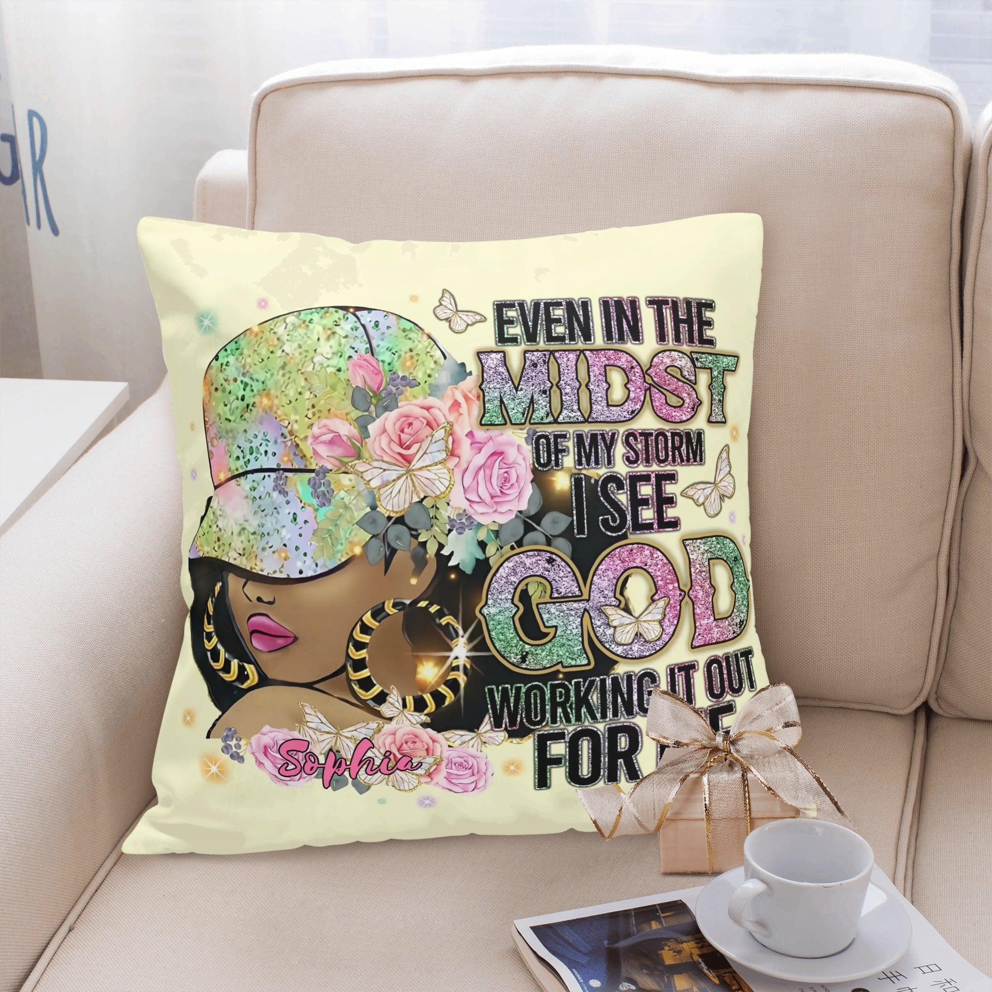 Even in the Midst Personalized Pillow Case
