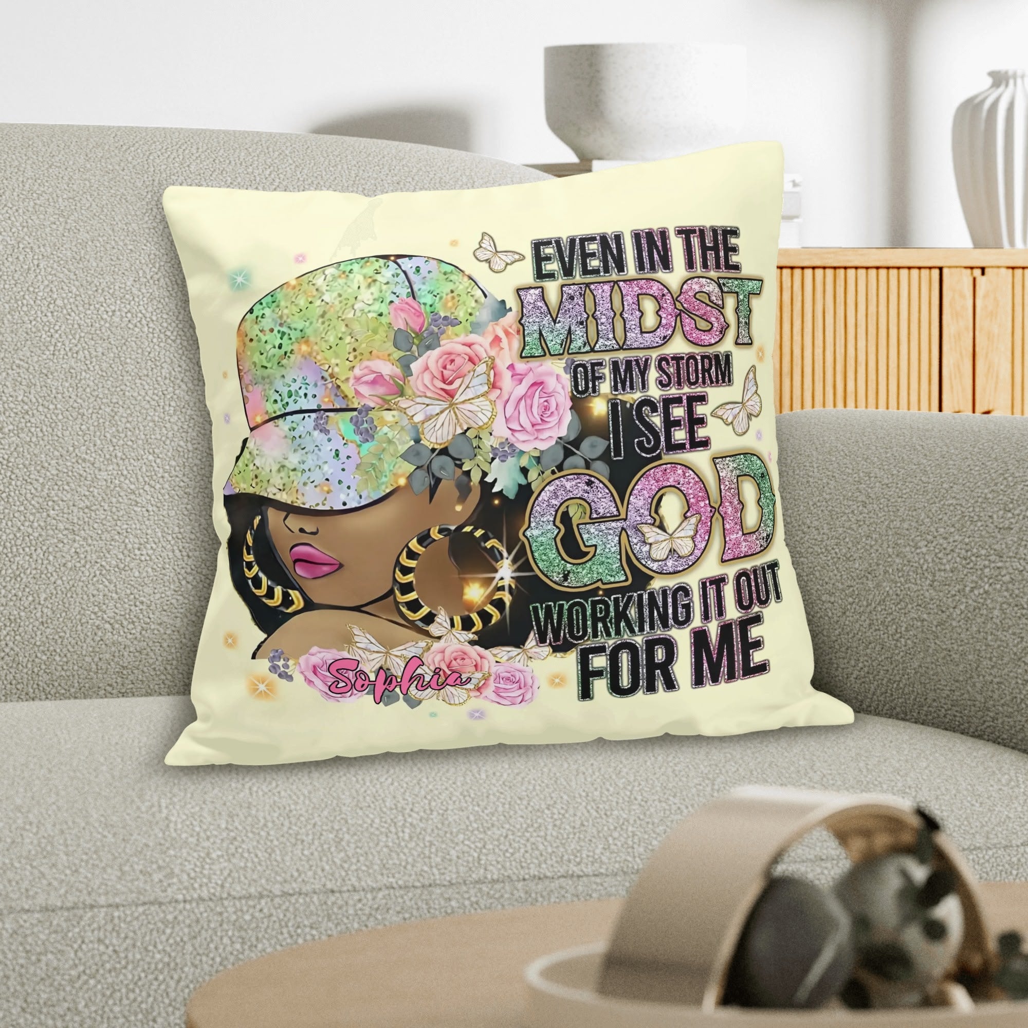 Even in the Midst Personalized Pillow Case
