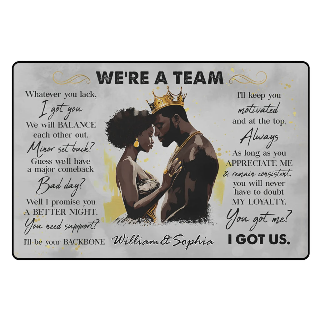 We're a Team Sofa Area Bedroom Rug