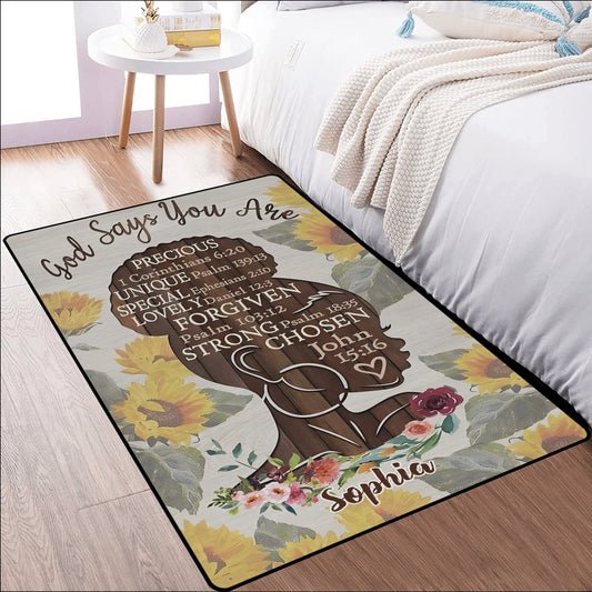 God Says You Are... Sofa Area Bedroom Rug
