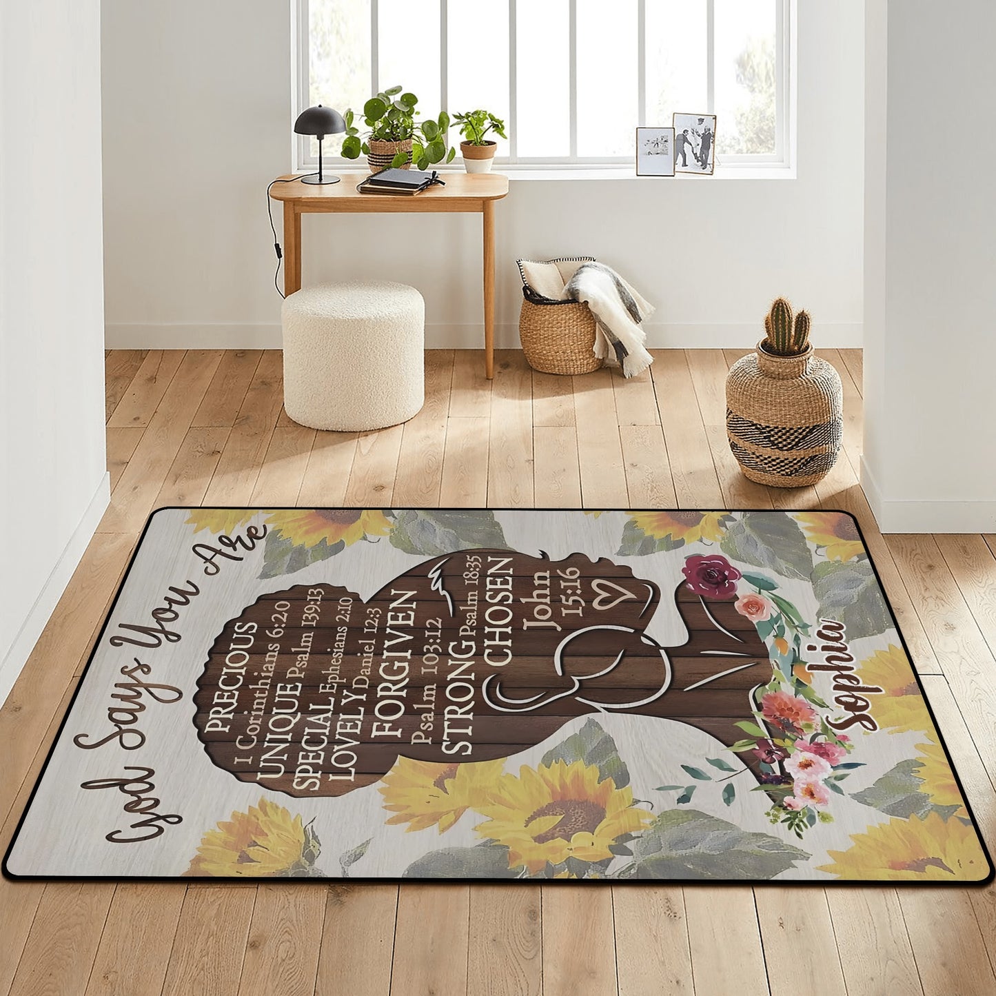 God Says You Are... Sofa Area Bedroom Rug