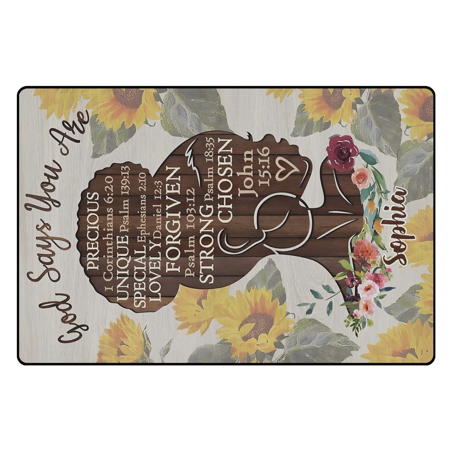 God Says You Are... Sofa Area Bedroom Rug