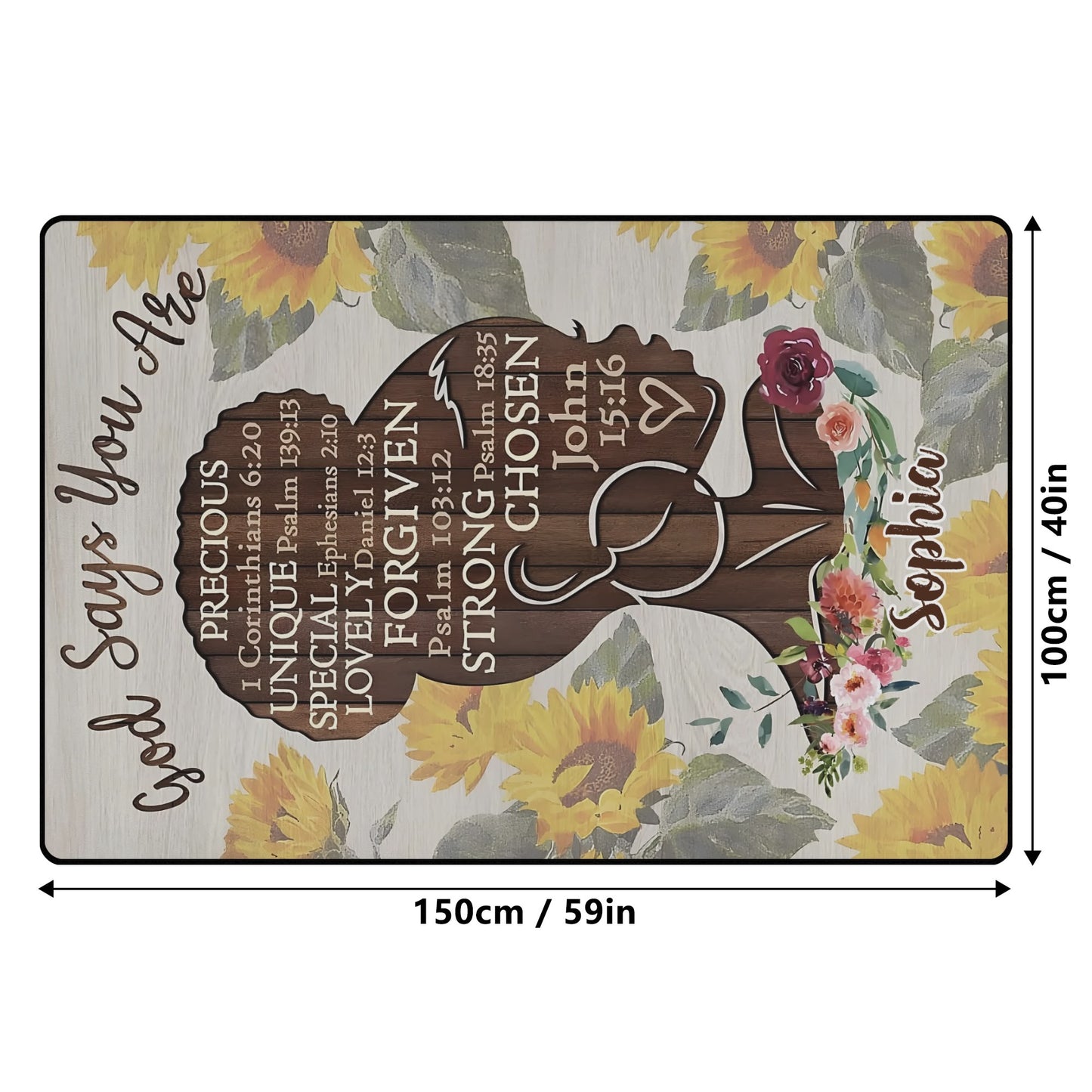 God Says You Are... Sofa Area Bedroom Rug