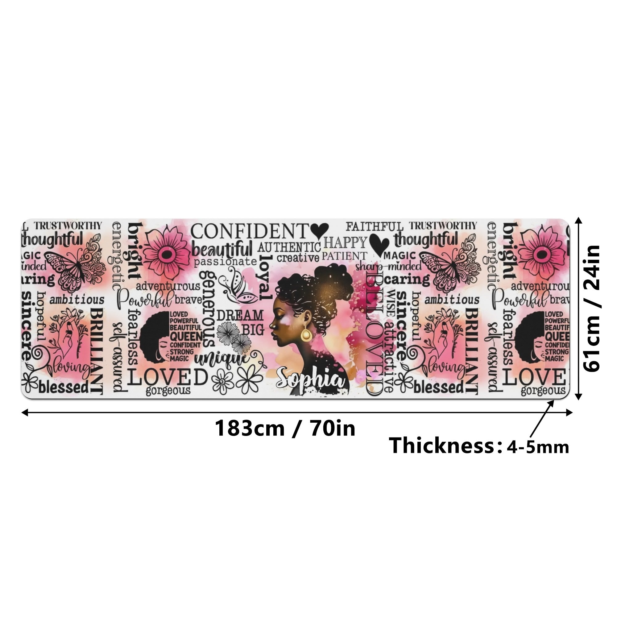 Personalized 4mm Rubber Yoga Mat