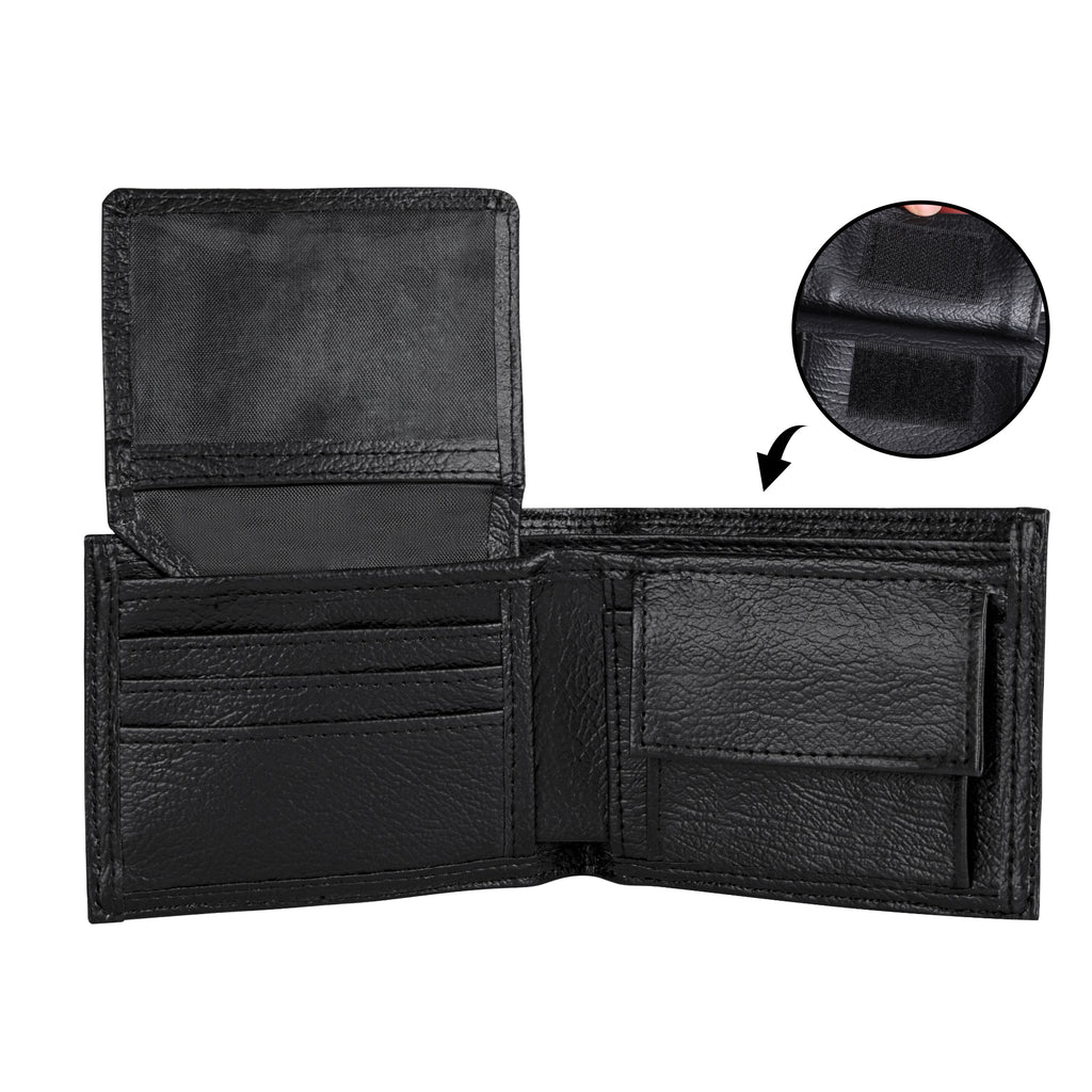 Mens Minimalist Top-Grain Leather Wallet Paper Folded Wallet
