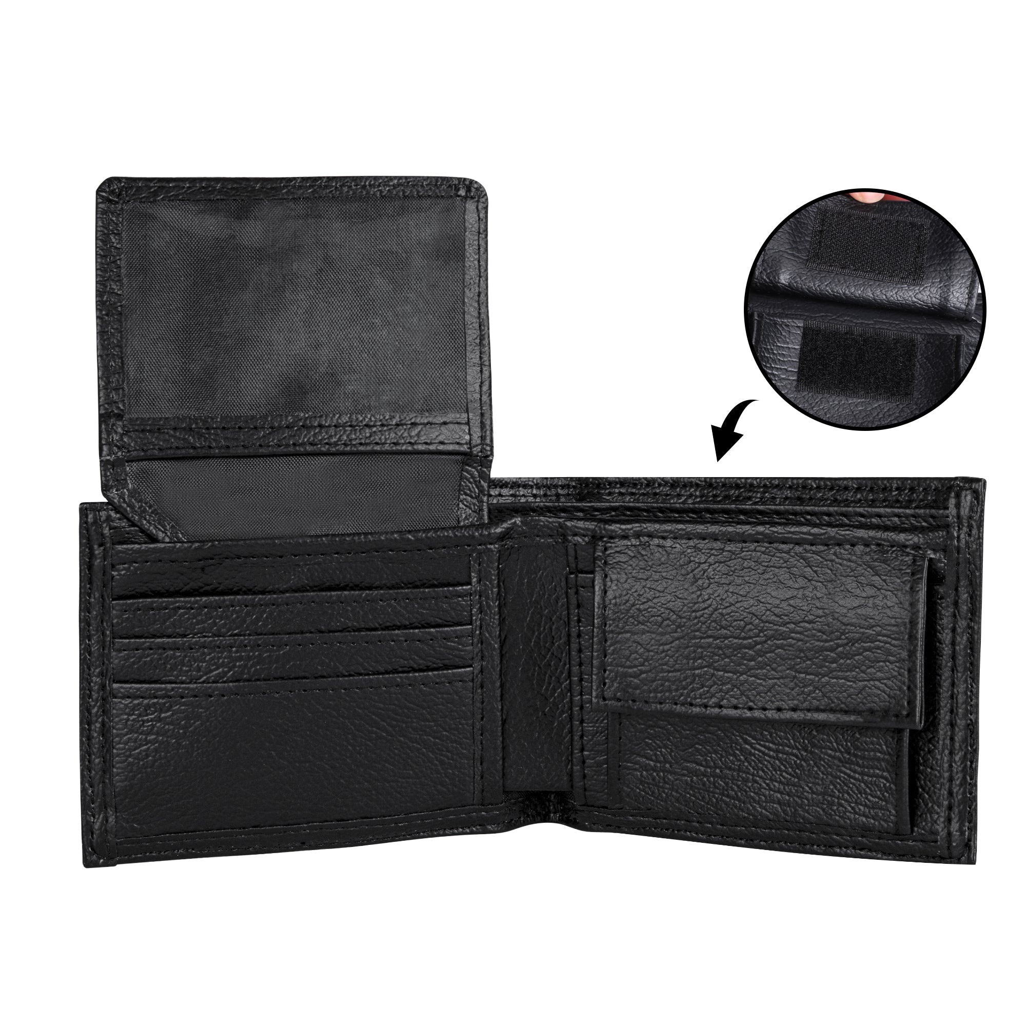 Mens Minimalist Top-Grain Leather Wallet Paper Folded Wallet