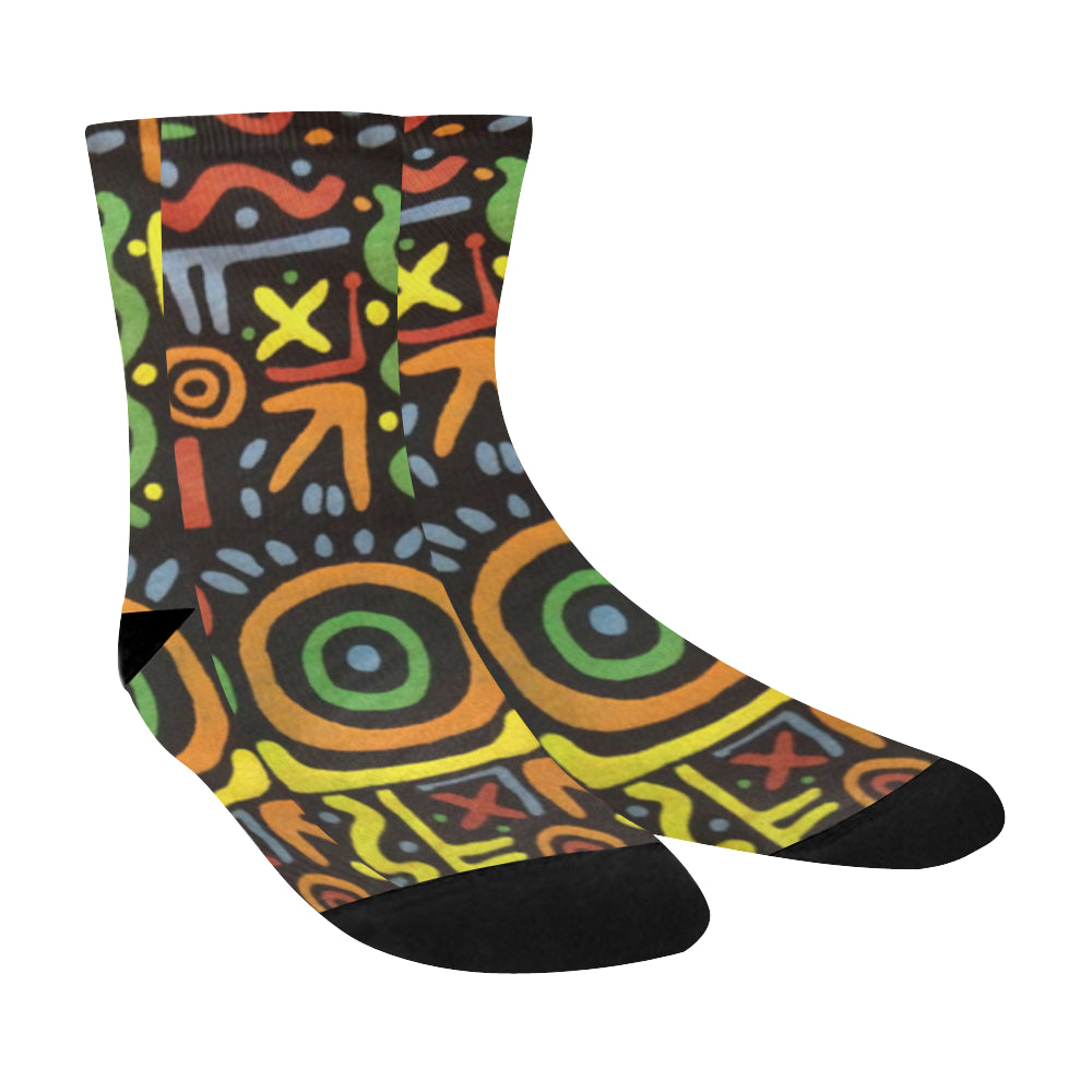 Fresh Print Crew Socks