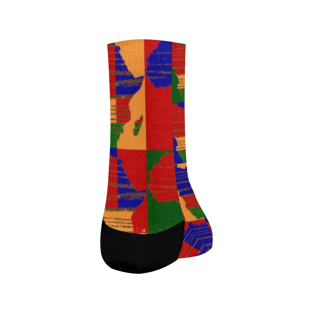 Africa Print 16 Crew Socks