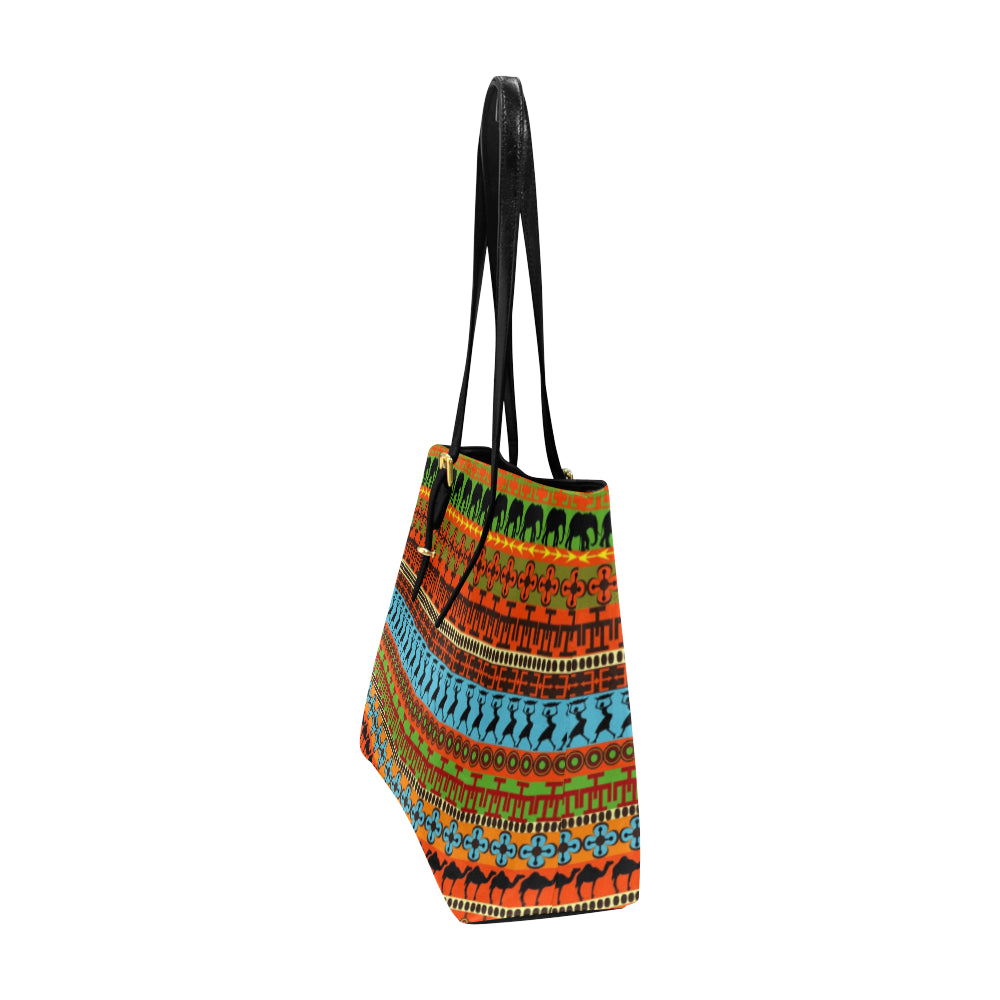 African Print 5 Tote Bag/Large