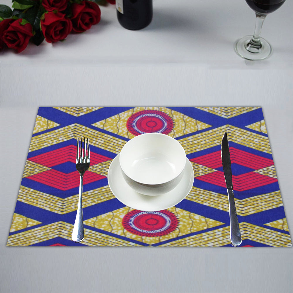 African Print 3 Placemat 14’’ x 19’’ (Set of 6)