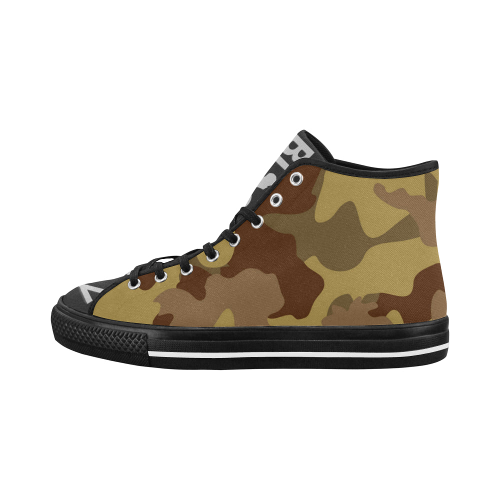 BLACK F.L.Y Camo Women's Canvas Shoes