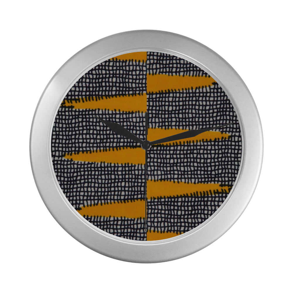 Print 12 Silver Color Wall Clock