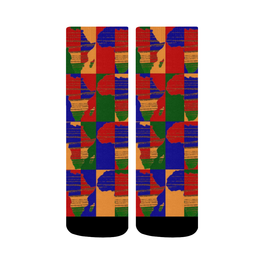 Africa Print 16 Crew Socks