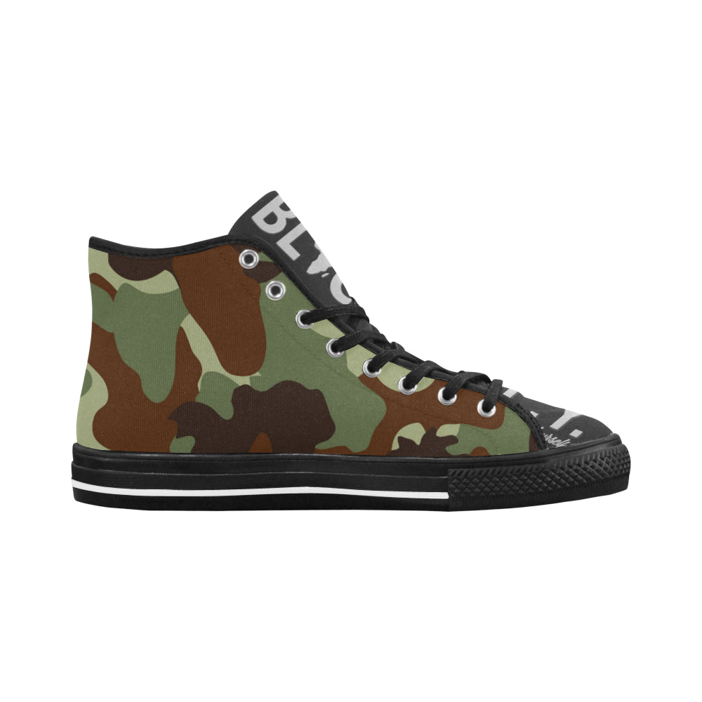 BLACK F.L.Y Camo Women's Canvas Shoes