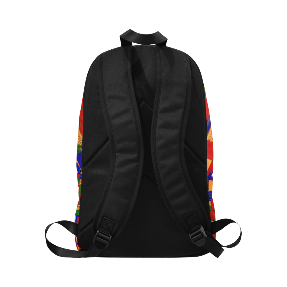 Africa Print 16 Fabric Backpack for Adult