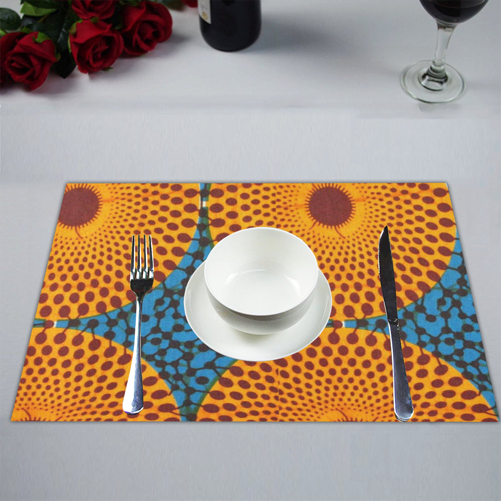 African Print 2 Placemat 14’’ x 19’’ (Set of 6)