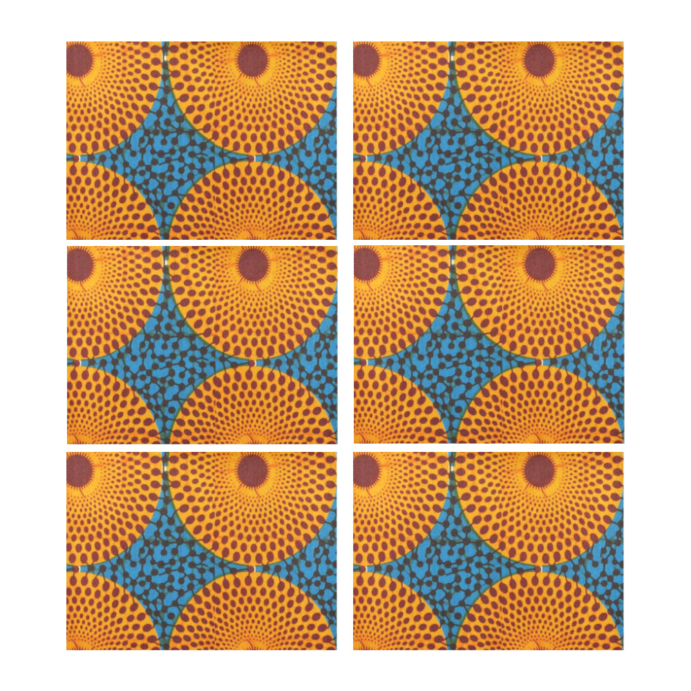 African Print 2 Placemat 14’’ x 19’’ (Set of 6)