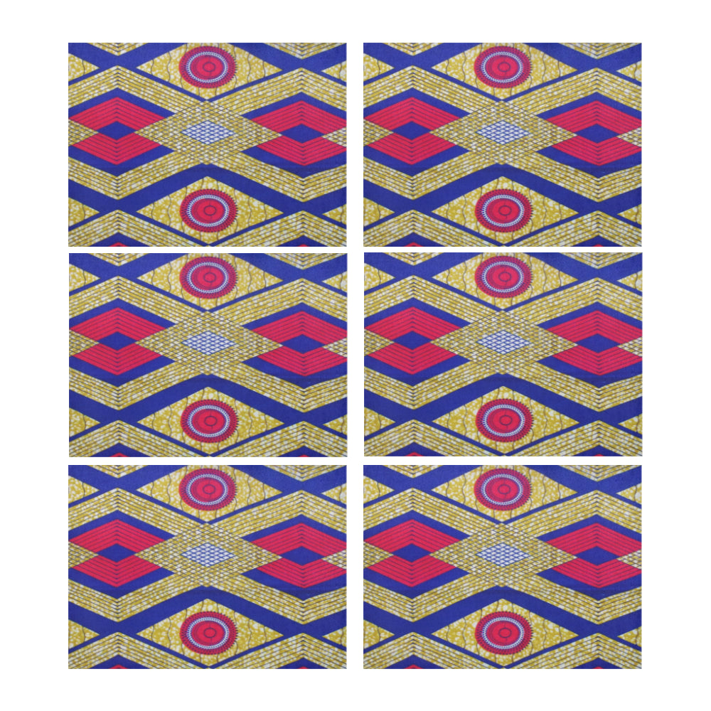 African Print 3 Placemat 14’’ x 19’’ (Set of 6)
