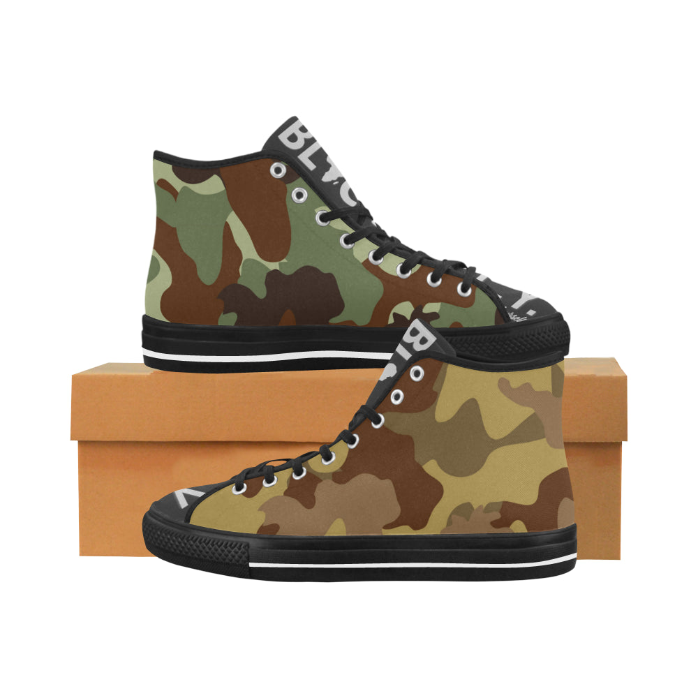BLACK F.L.Y Camo Women's Canvas Shoes