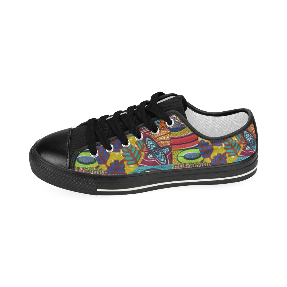 African Print 1 Women's Classic Canvas Shoes