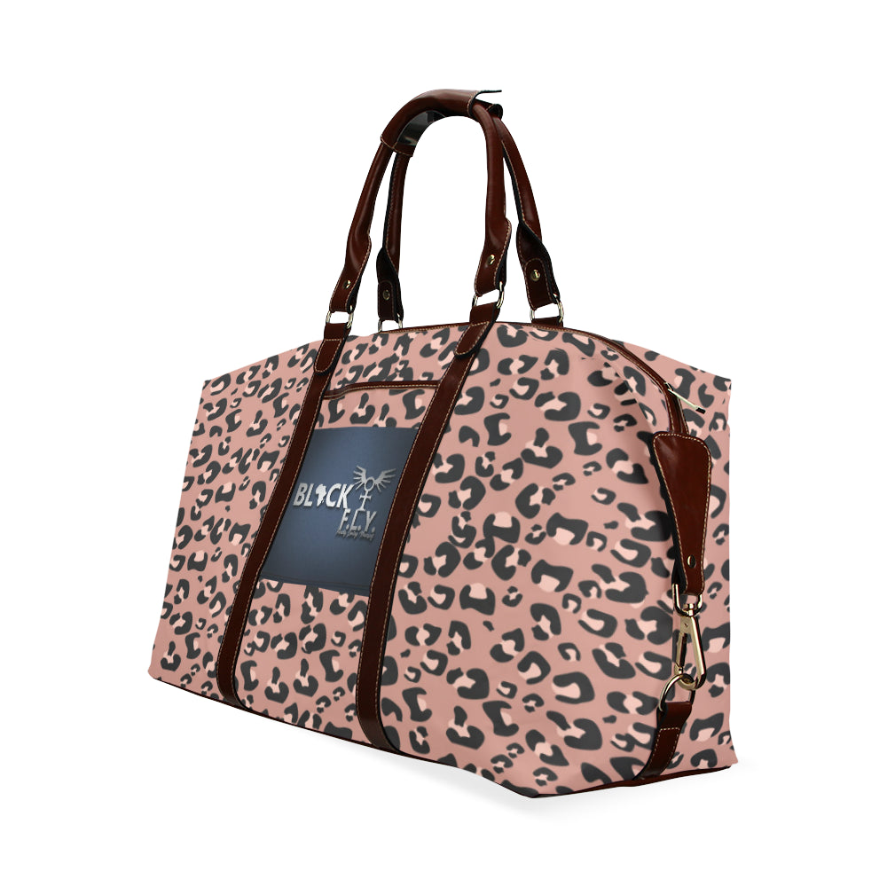 BLACK F.L.Y. Classic Travel Bag (Animal Print)