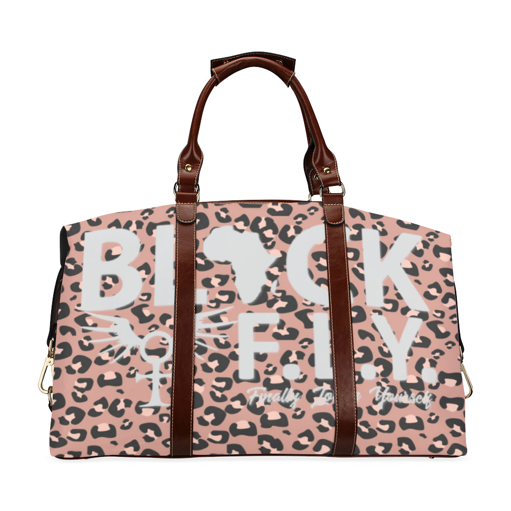 BLACK F.L.Y. Classic Travel Bag (Animal Print)