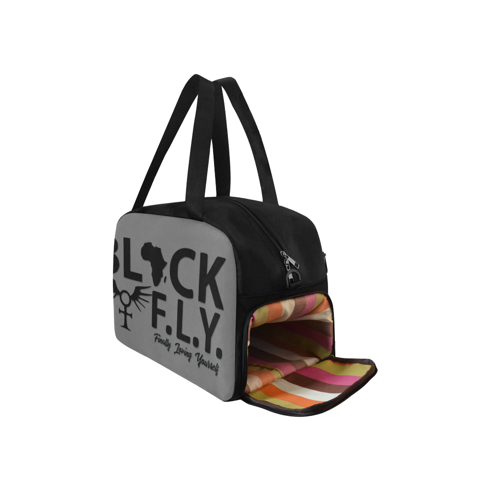 BLACK F.L.Y. Fitness Handbag (Grey)