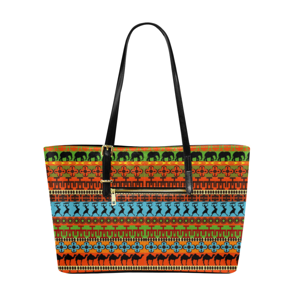 African Print 5 Tote Bag/Large