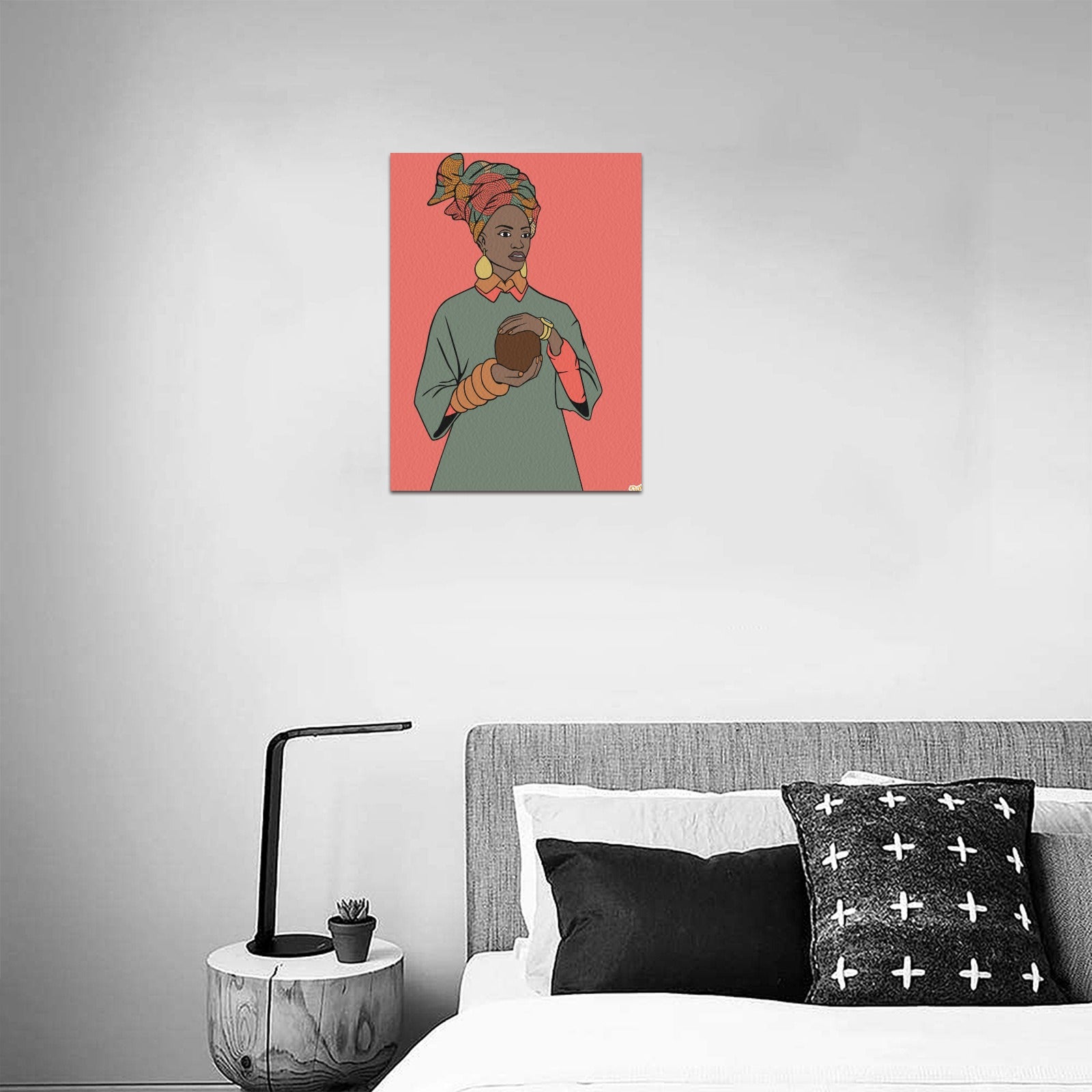 BLACK F.L.Y. Queen Frame Canvas Print 12"x16"