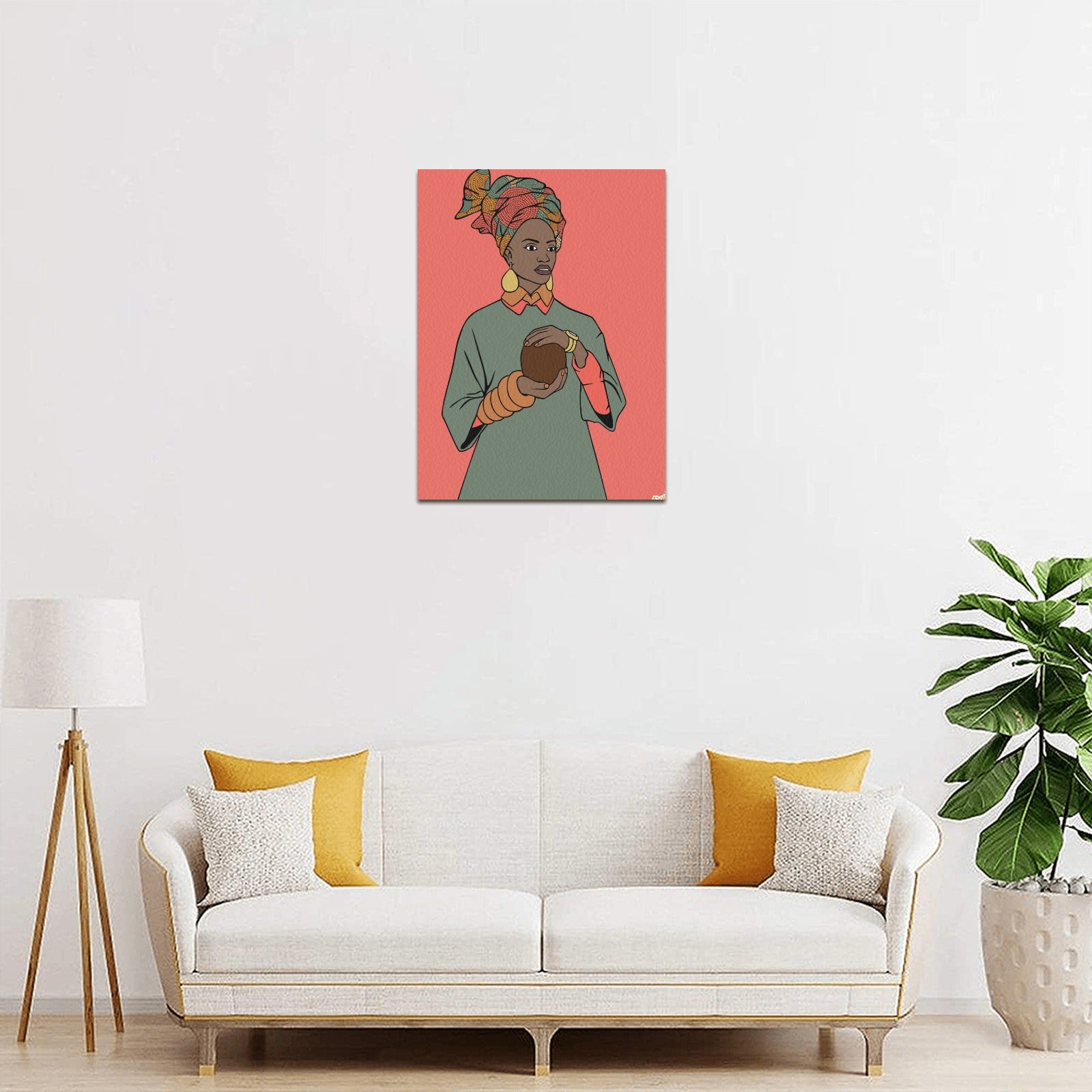 BLACK F.L.Y. Queen Frame Canvas Print 12"x16"