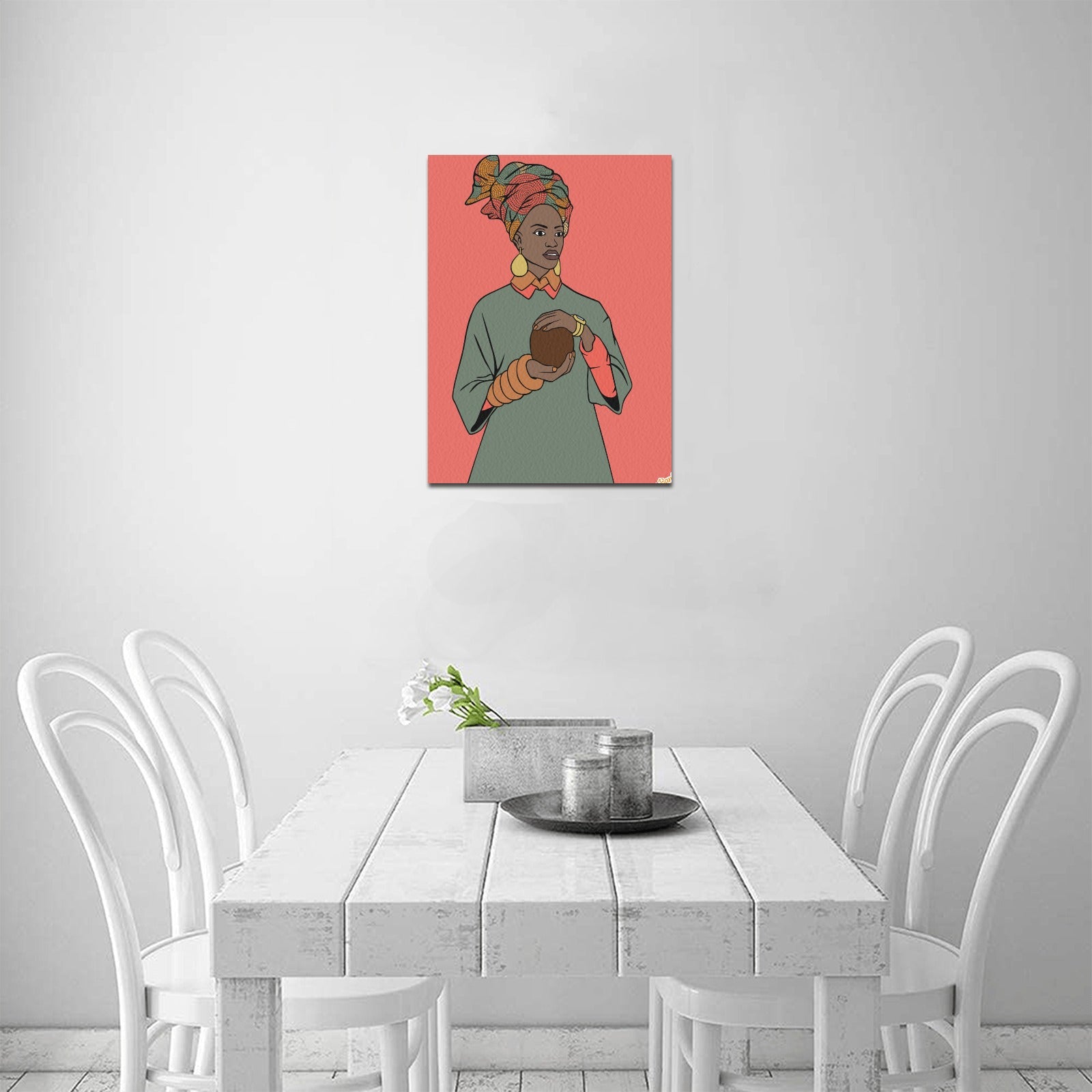 BLACK F.L.Y. Queen Frame Canvas Print 12"x16"