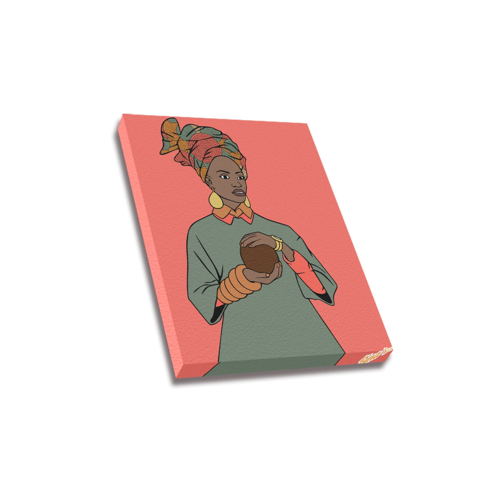 BLACK F.L.Y. Queen Frame Canvas Print 12"x16"